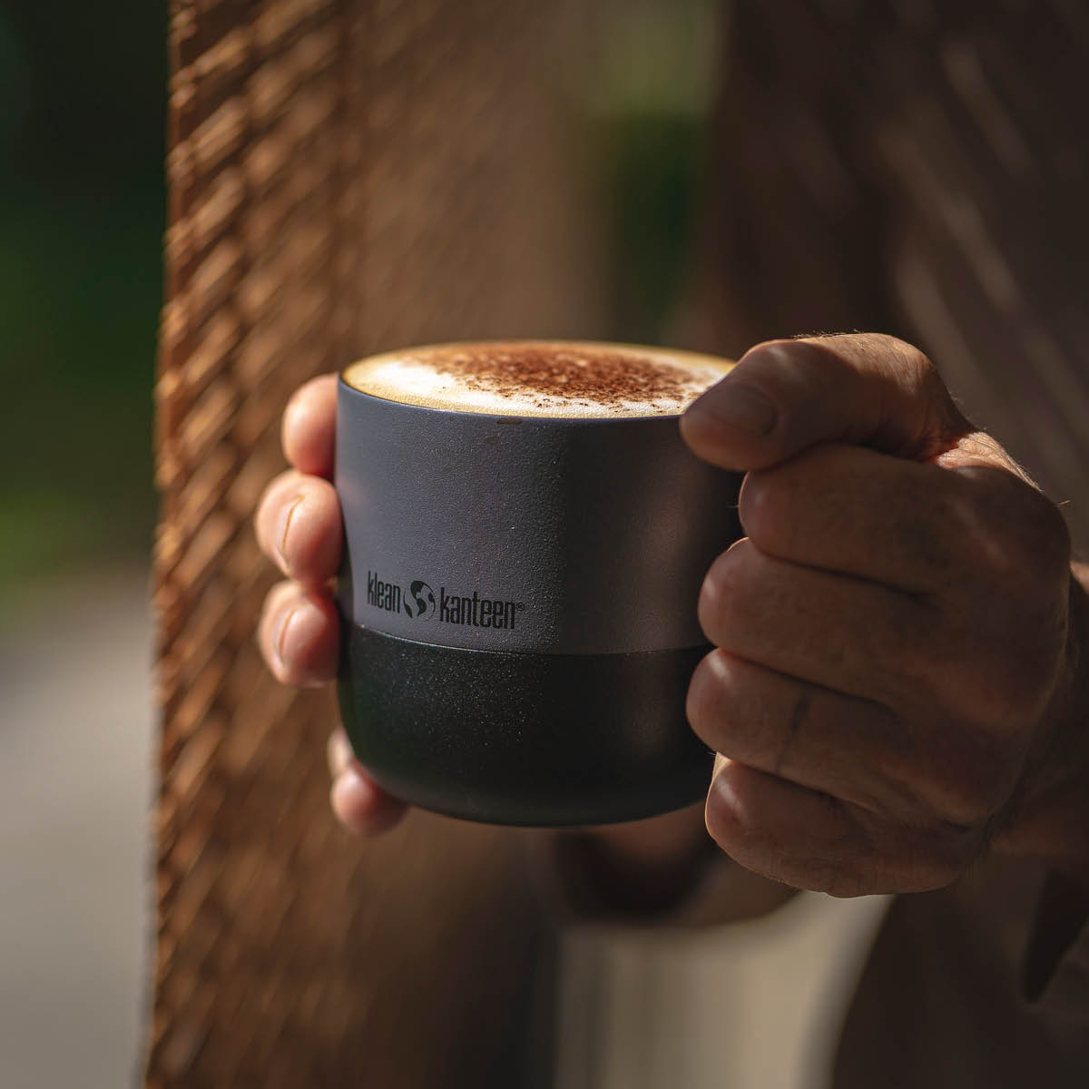 Klean Kanteen Rise mugg 41 cl med fliplock asfalt