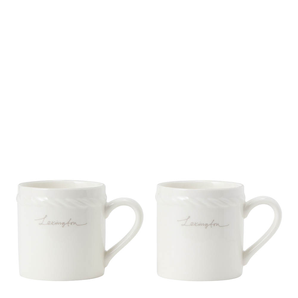 Lexington Icons espressokrus 10 cl 2 stk hvit/beige