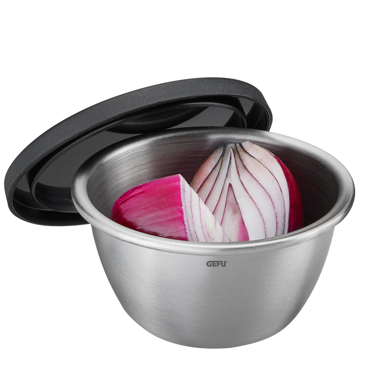 Gefu Rino skålset 2-pack 10 cl stål/svart