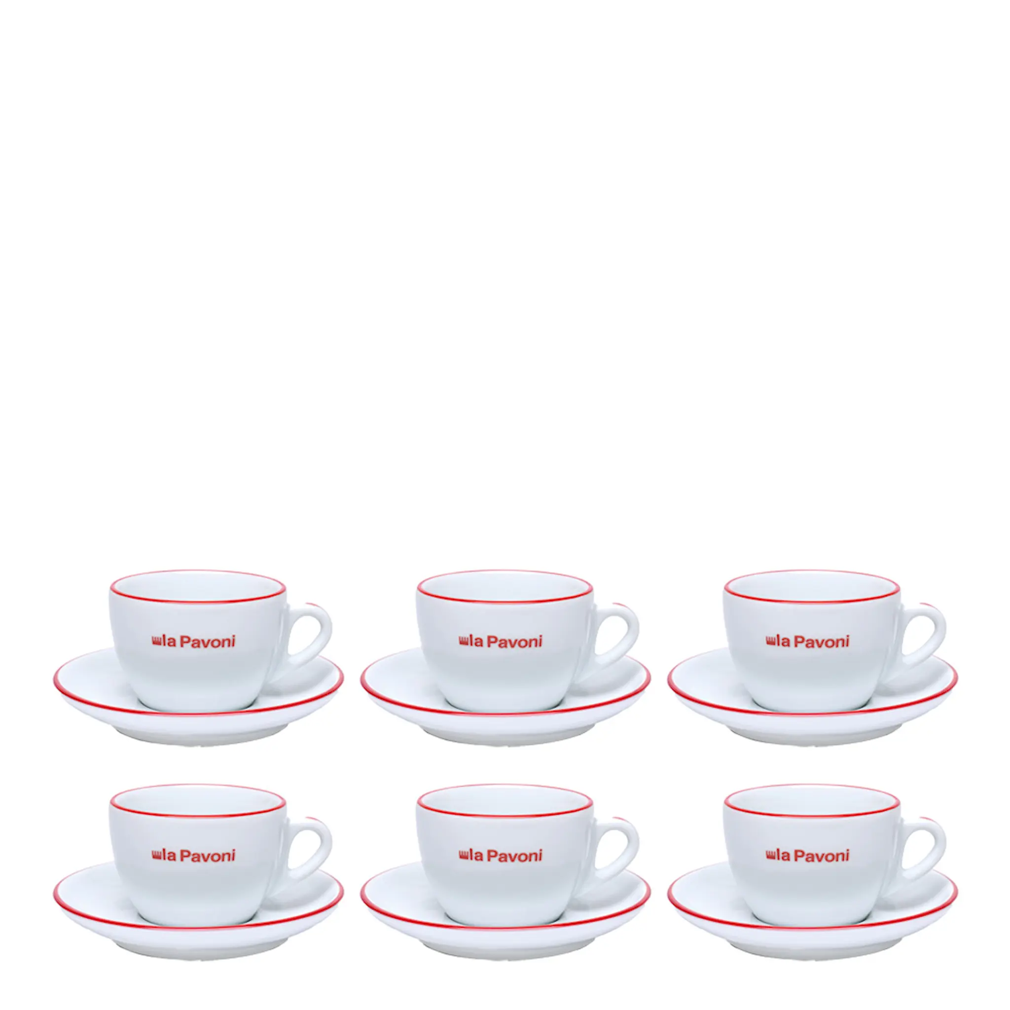 La Pavoni Kaffekoppar 18 cl 6-pack Vit