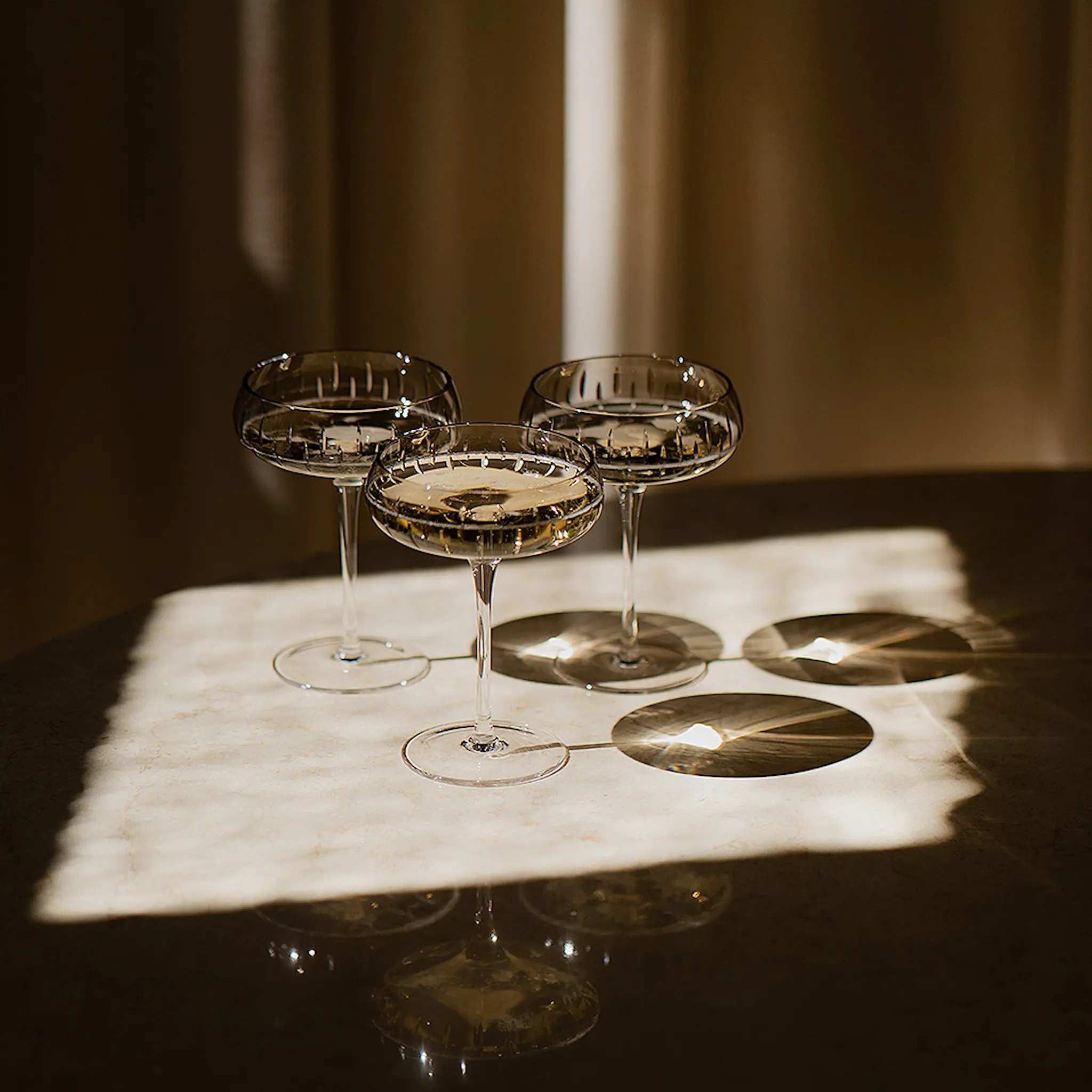 Louise Roe Crystal Glass Champagne Coupe Rök
