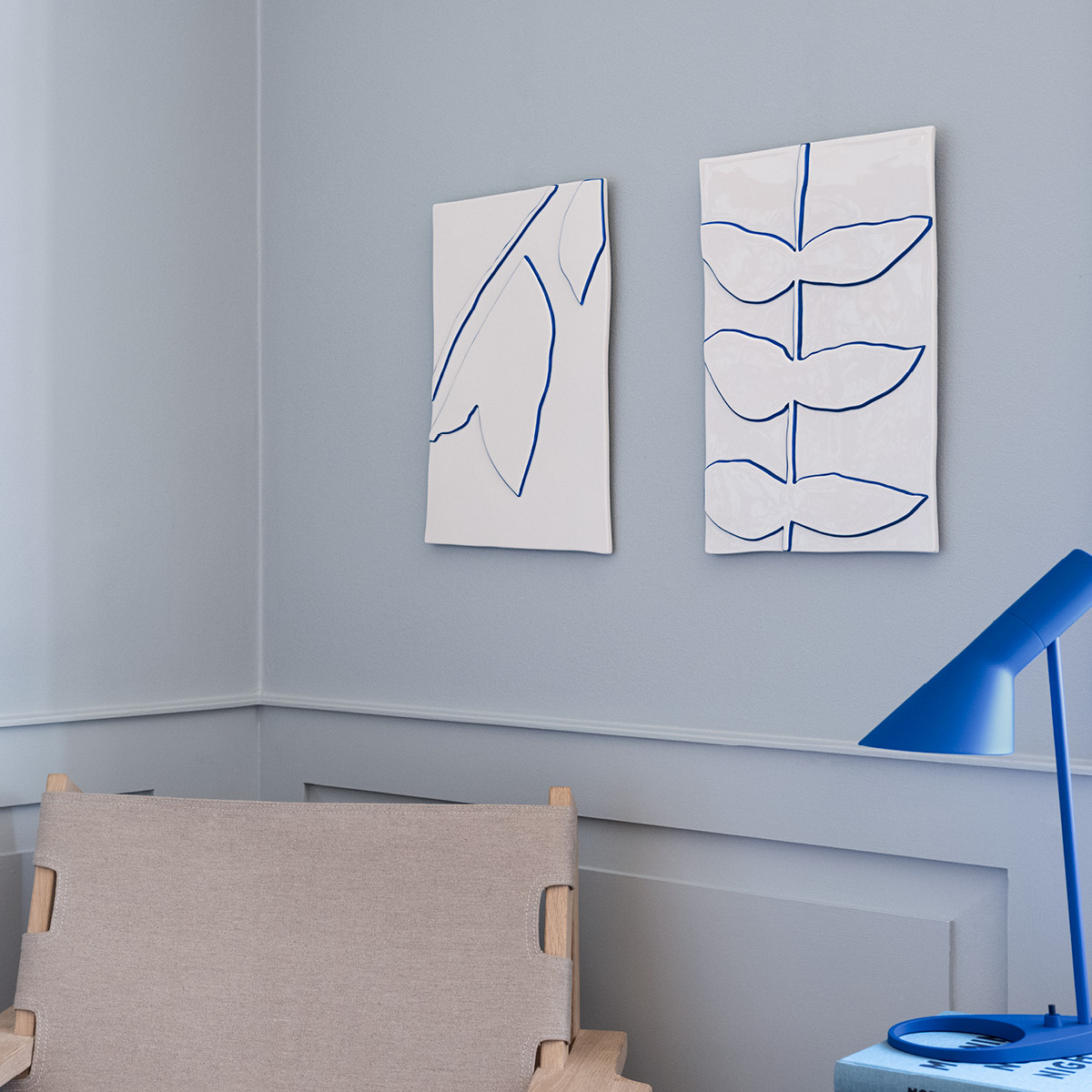 Kähler Relief Tavla Stjälk 28x43 cm Vit