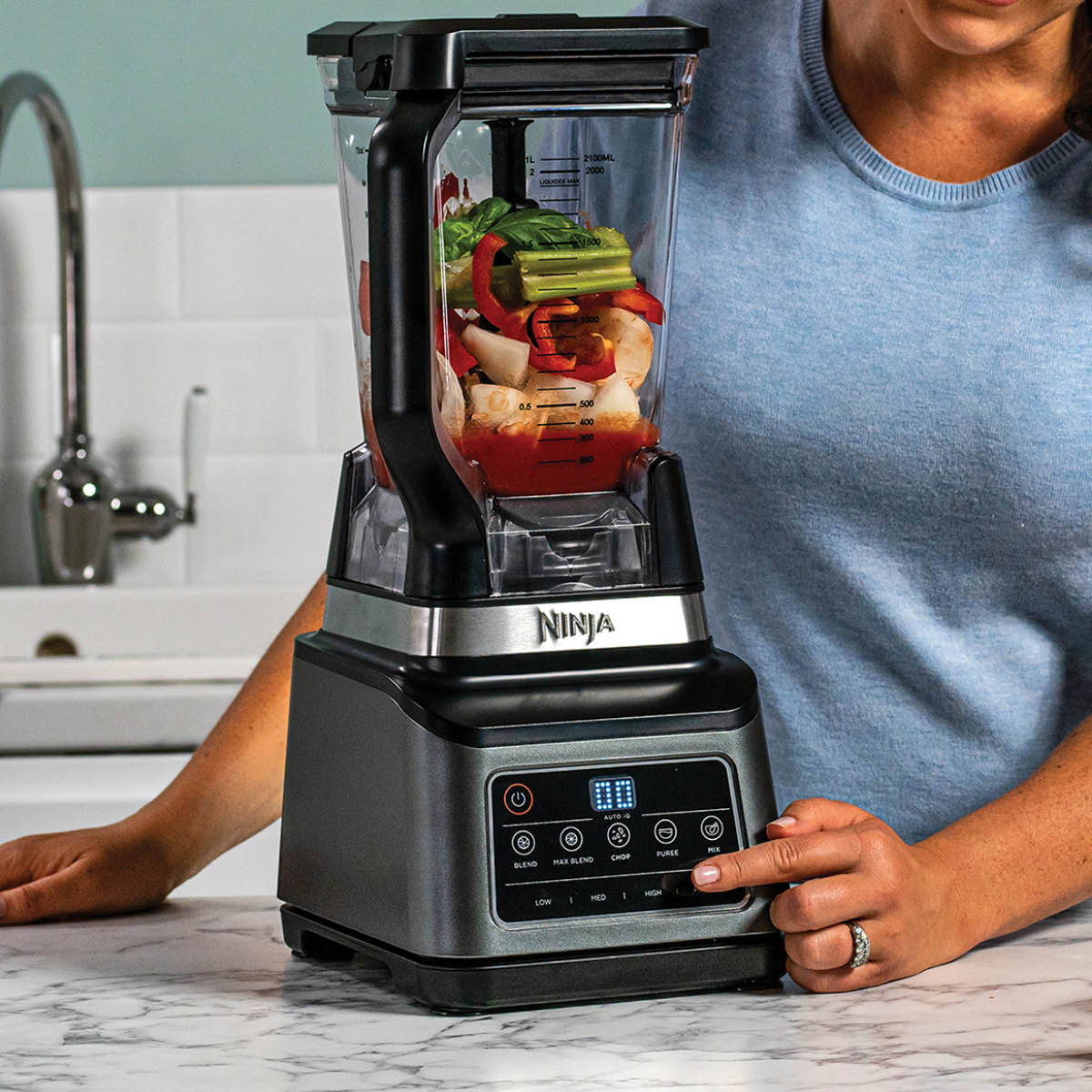 Ninja 3-i-1 foodprocessor m/auto iQ 21/1,8+0,7L svart/sølv