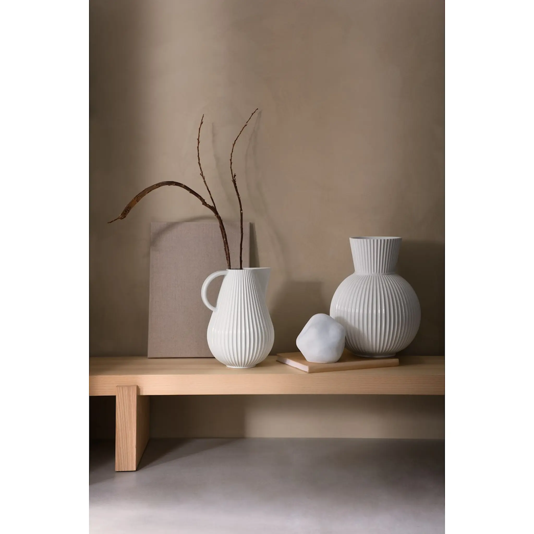 Lyngby Porcelæn Lyngby Tura Kanna Vas 27,5 cm Vit