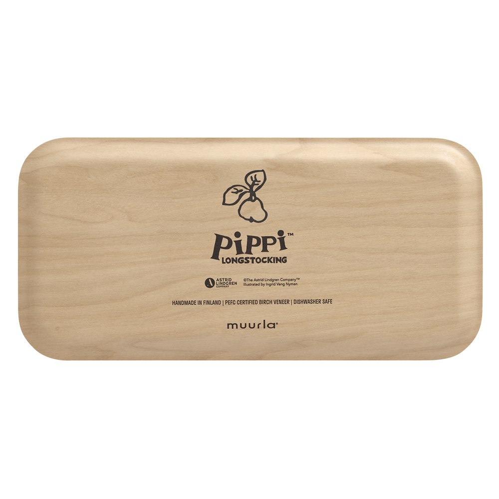 Muurla Peppi Pitkätossu Tarjotin hedelmät 27x13 cm Keltainen