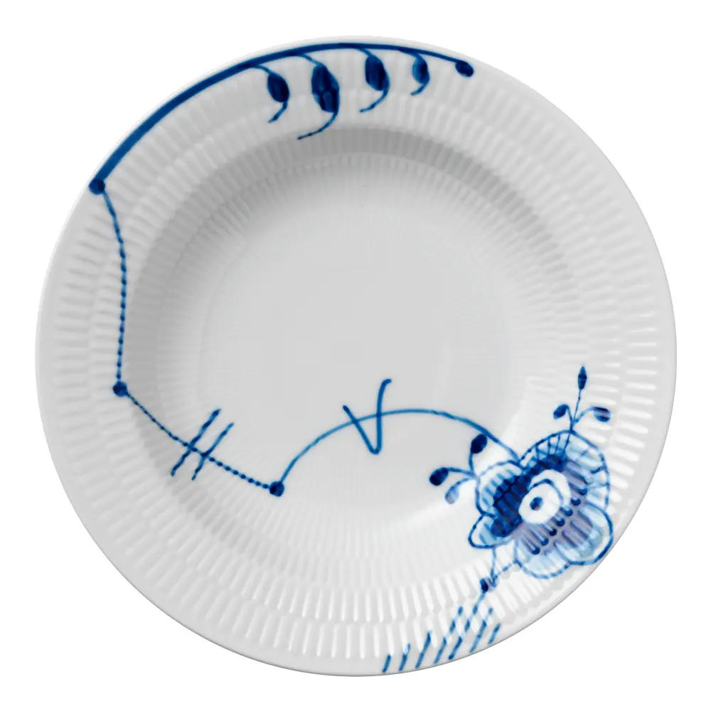 Blue Fluted Mega Syvä lautanen 21 cm kuvio 6