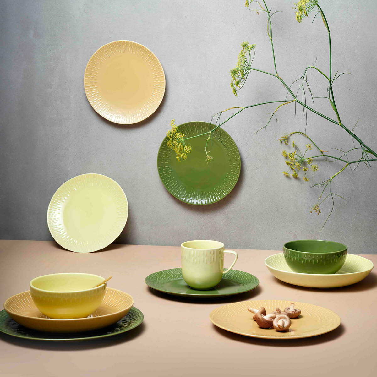 Aida - Life in colour Confetti desserttallerken 21 cm lemon