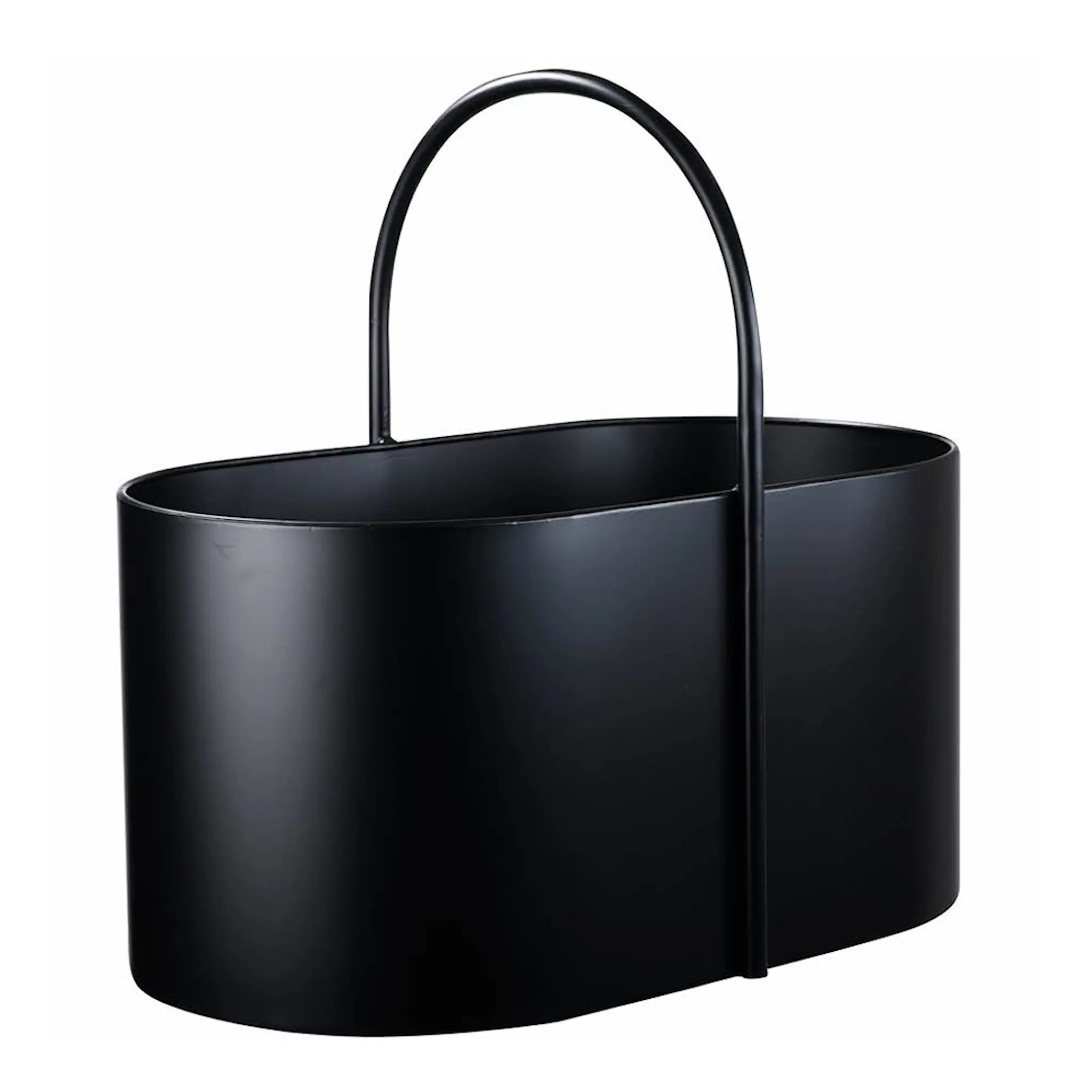 Holmen Kent vedkorg metall 50x30x46 cm svart