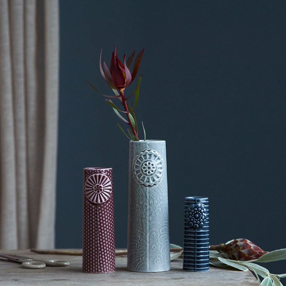 Dottir Pipanella Flower Maljakko 15 cm Dark