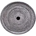 Fokus Bricka 46 cm Svart/Vit