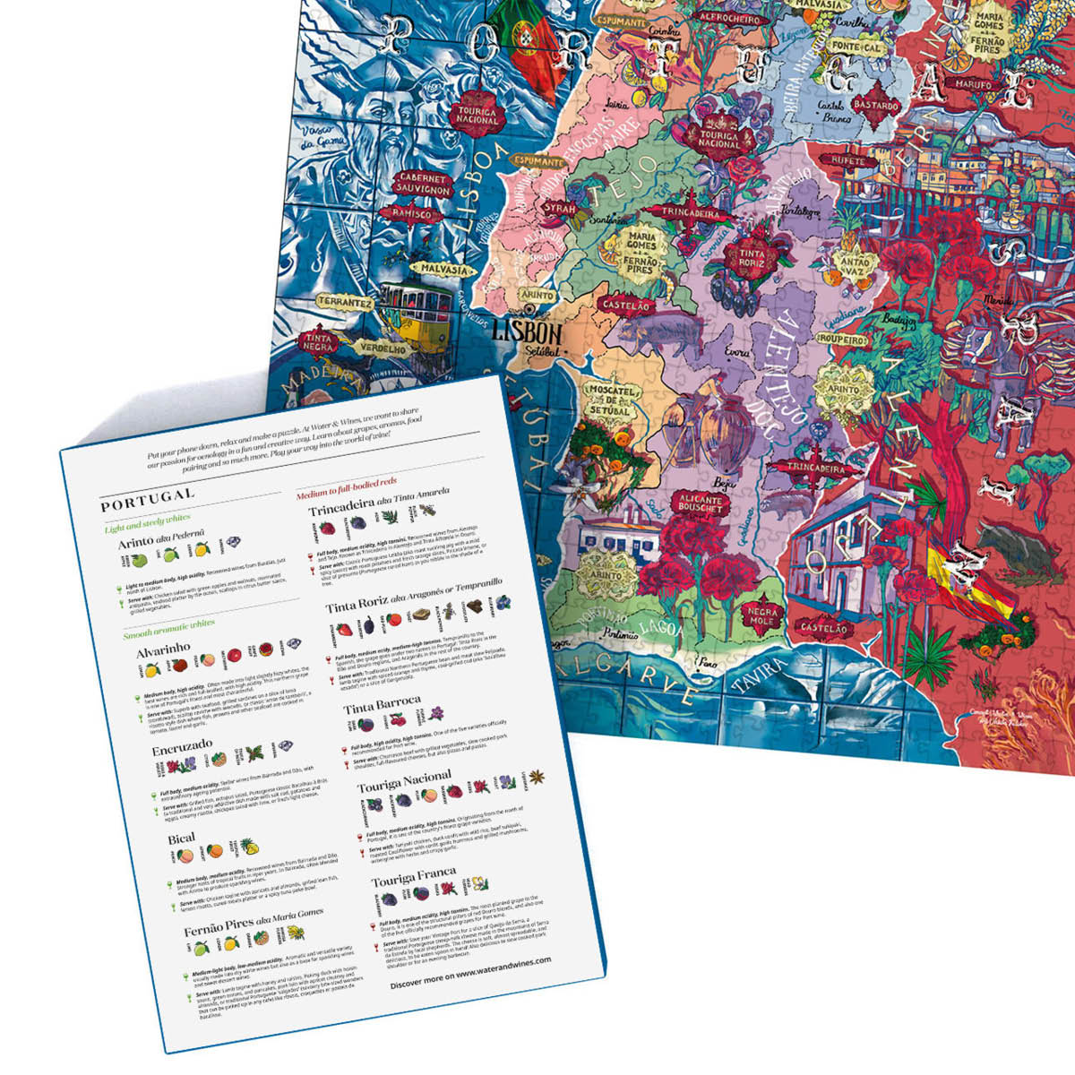 Water and Wines Wine Puzzle Palapeli Portugali 1000 palaa