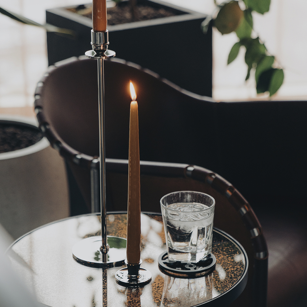 Hilke Basso lysestake NP 3,5 cm sølv