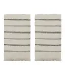Handduk 50x100 cm 2-pack offwhite/svart