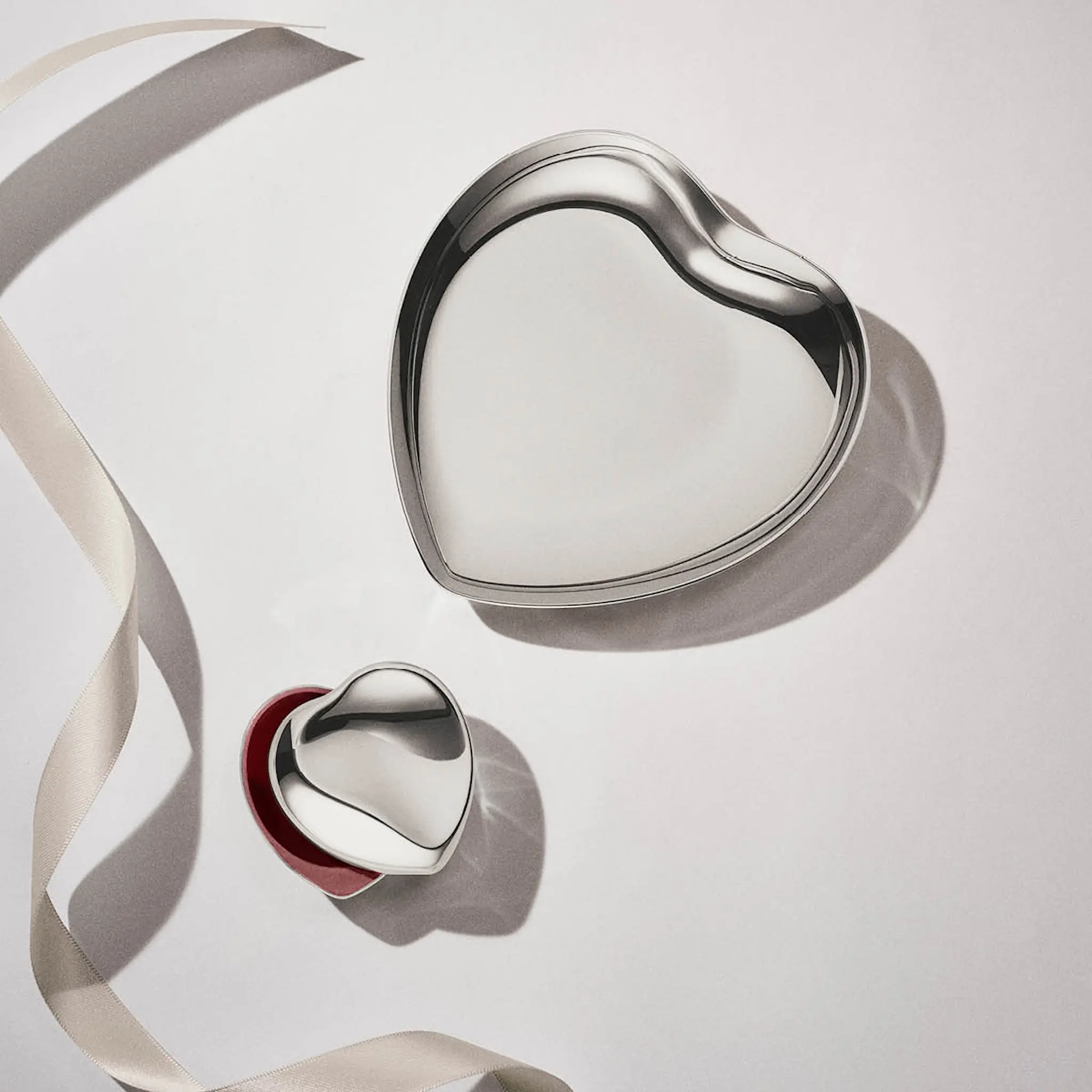 Georg Jensen Heart skål 12 cm blankt stål