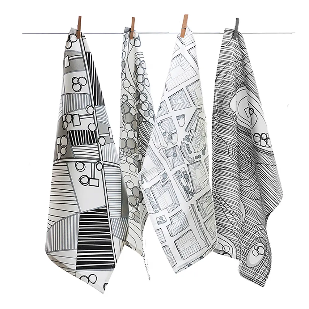 Sweden from Above Keittiöpyyhe Forest 50x70 cm Harmaa