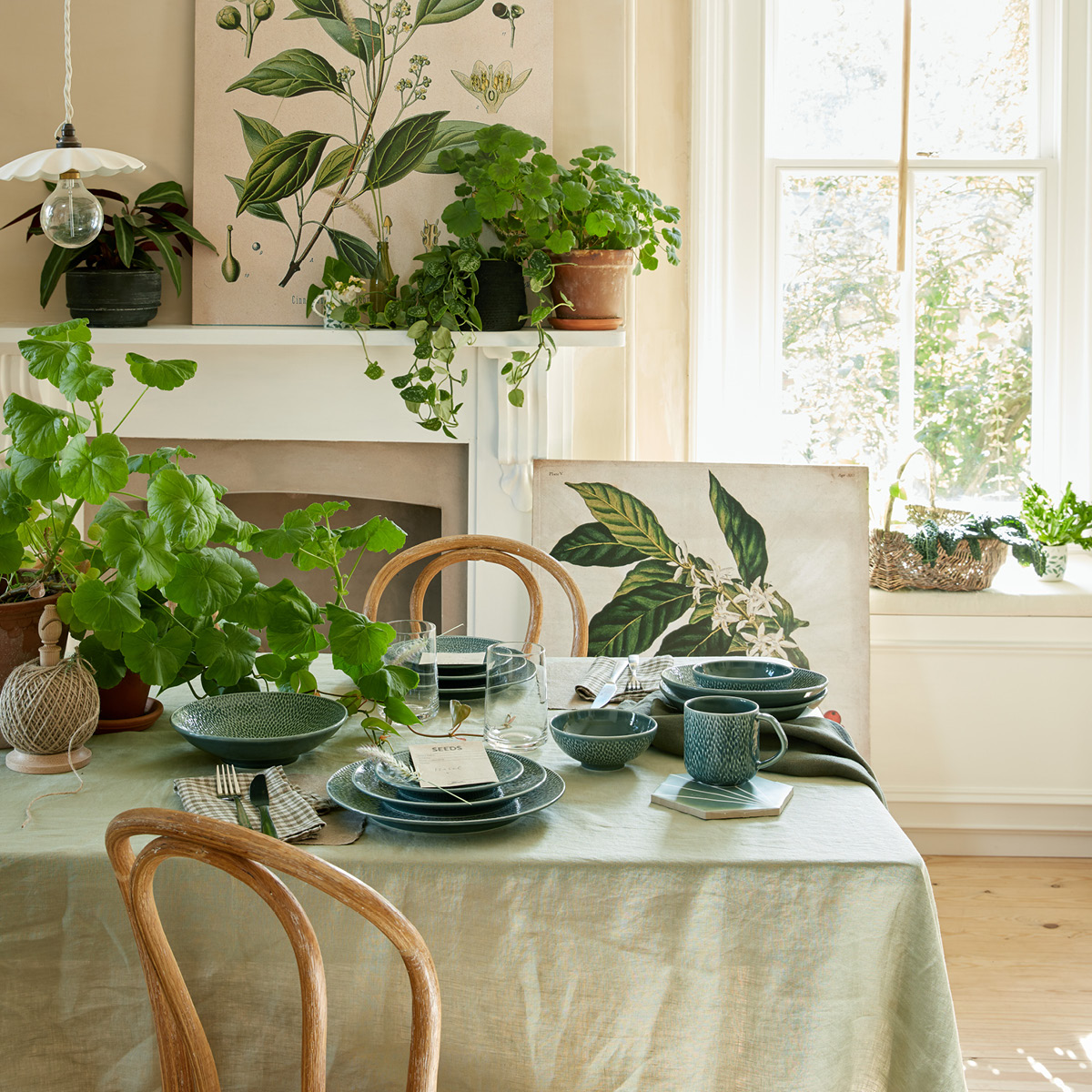 Denby Carve Green skål 17 cm grønn