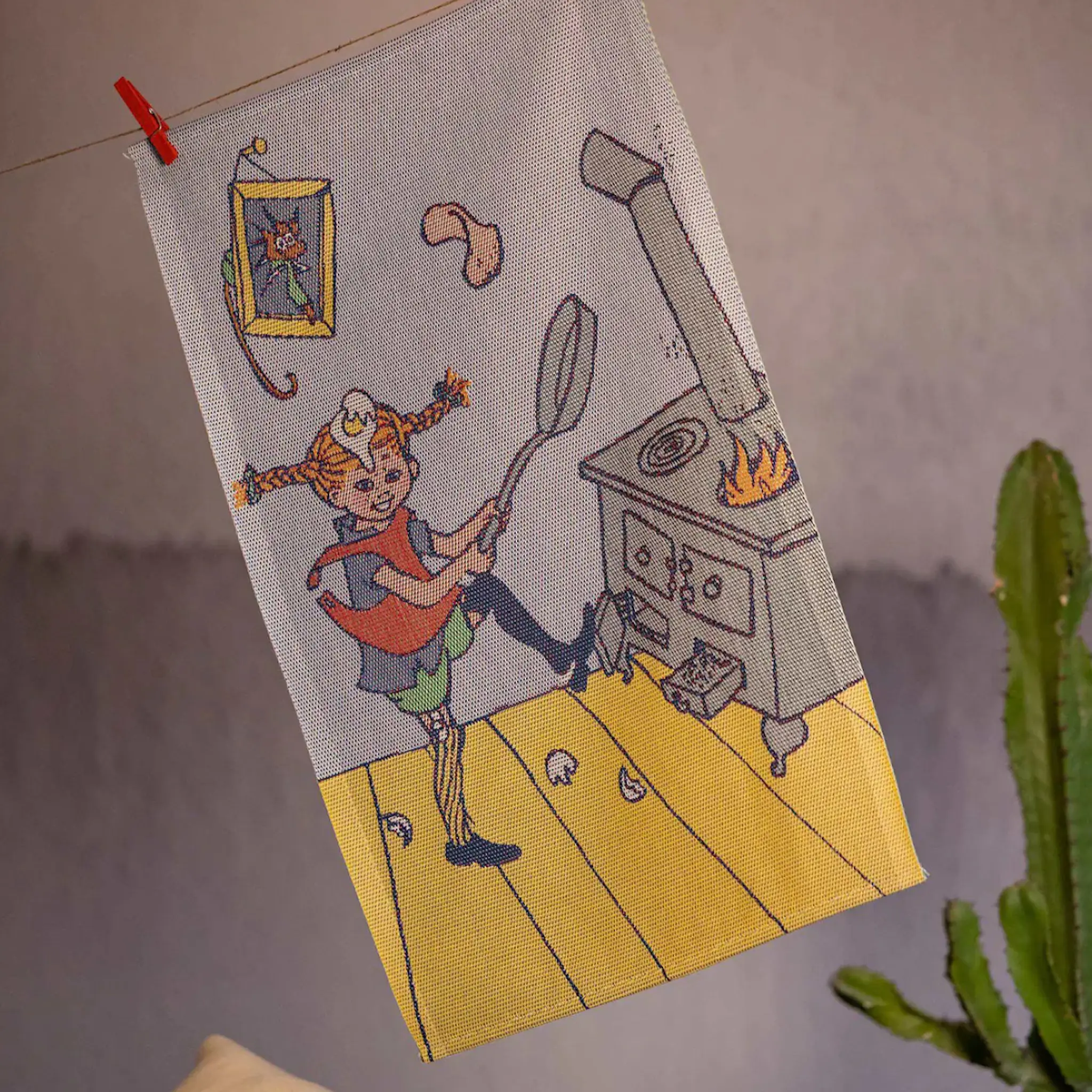 Ekelund Pippi kökshandduk 40x60 cm Pannkakskaos