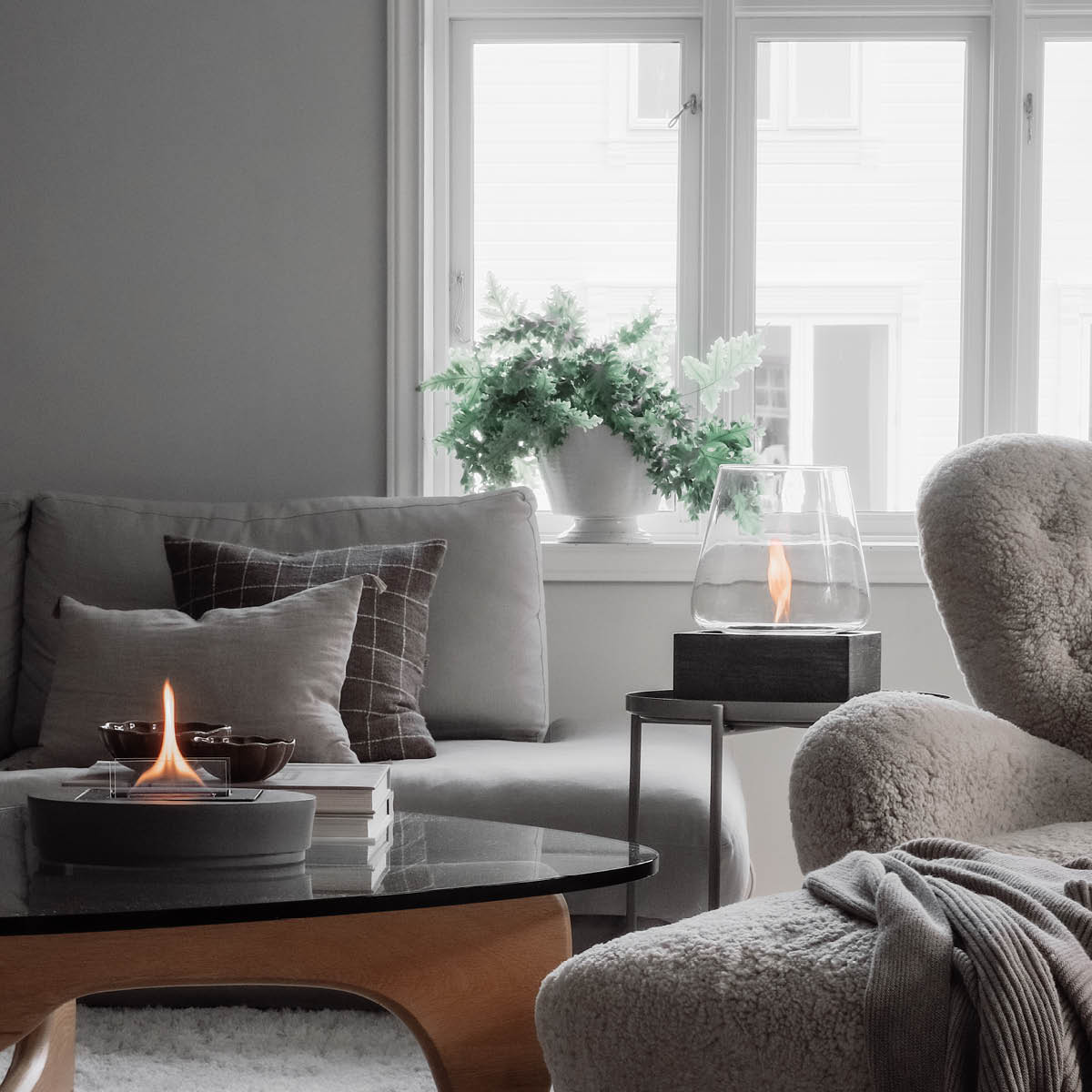 Tenderflame Poppy lykt B24 cm svart