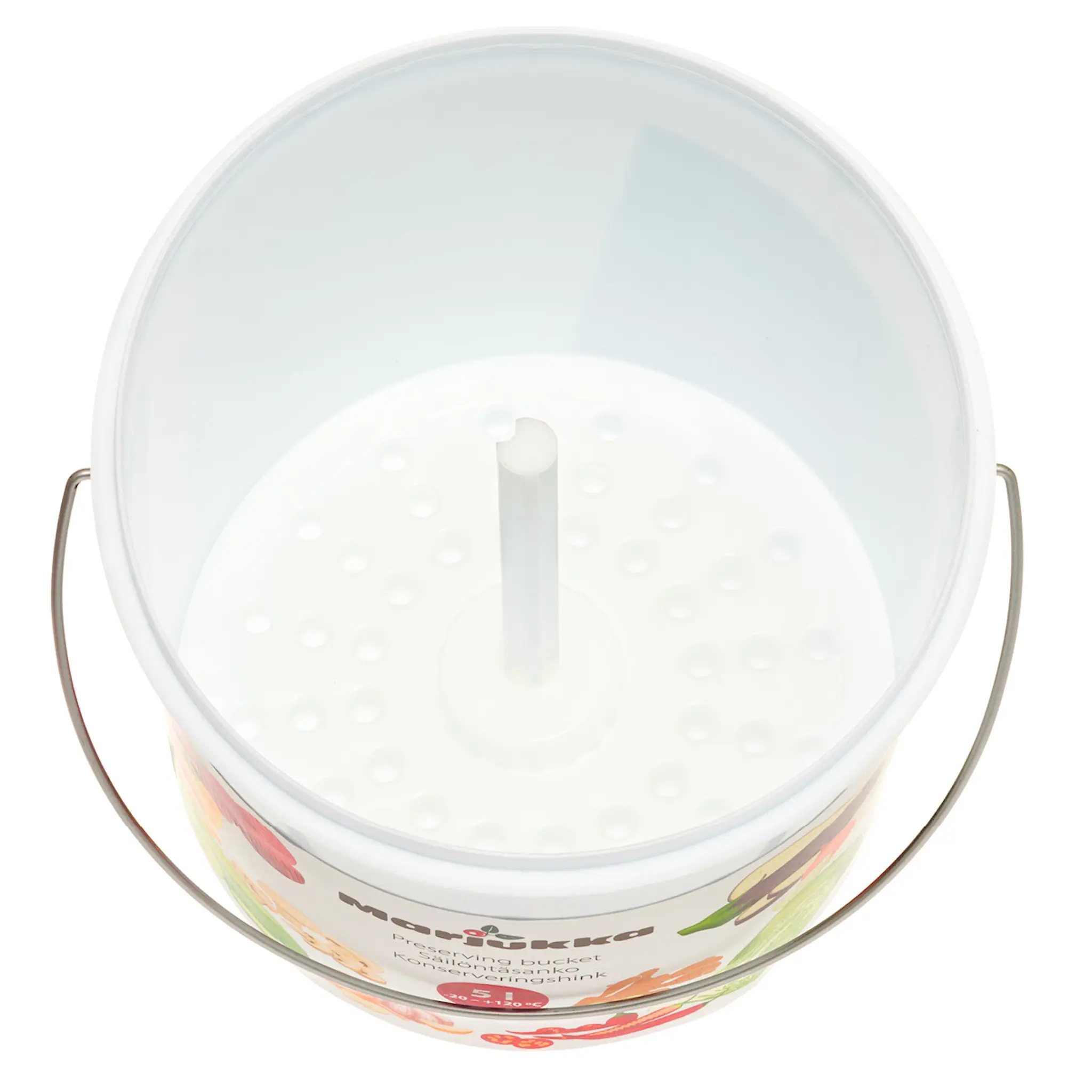 Marjukka Konserveringshink 5 L vit/röd