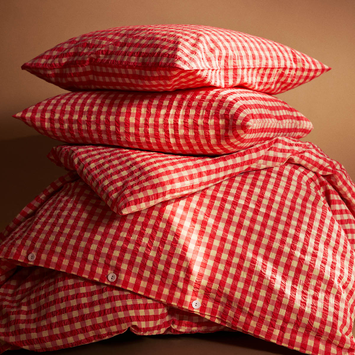 Juna Bæk&Bølge Pussilakanasetti 150x210 cm Punainen/Keltainen