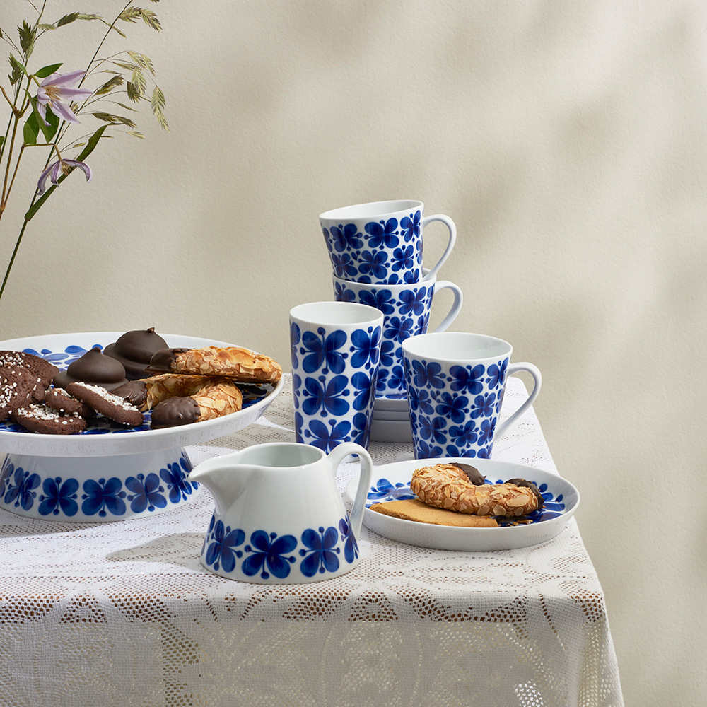 Rörstrand Mon Amie Assiett 18 cm 4-pack Vit/blå