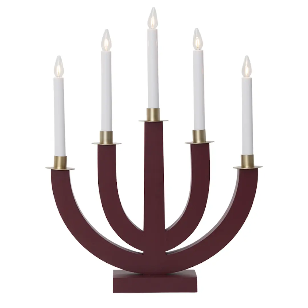 Star Trading Eli Adventsljusstake 47 cm Röd - Cervera