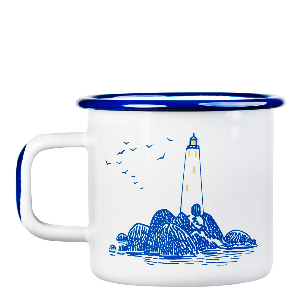 Muurla Mummikopp Emalje 37 cl sjømenn hvit