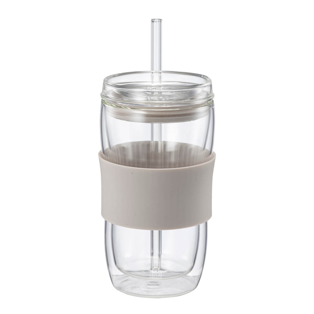 Modern House Sipster dubbelväggat dricksglas 30 cl klar varmgrå