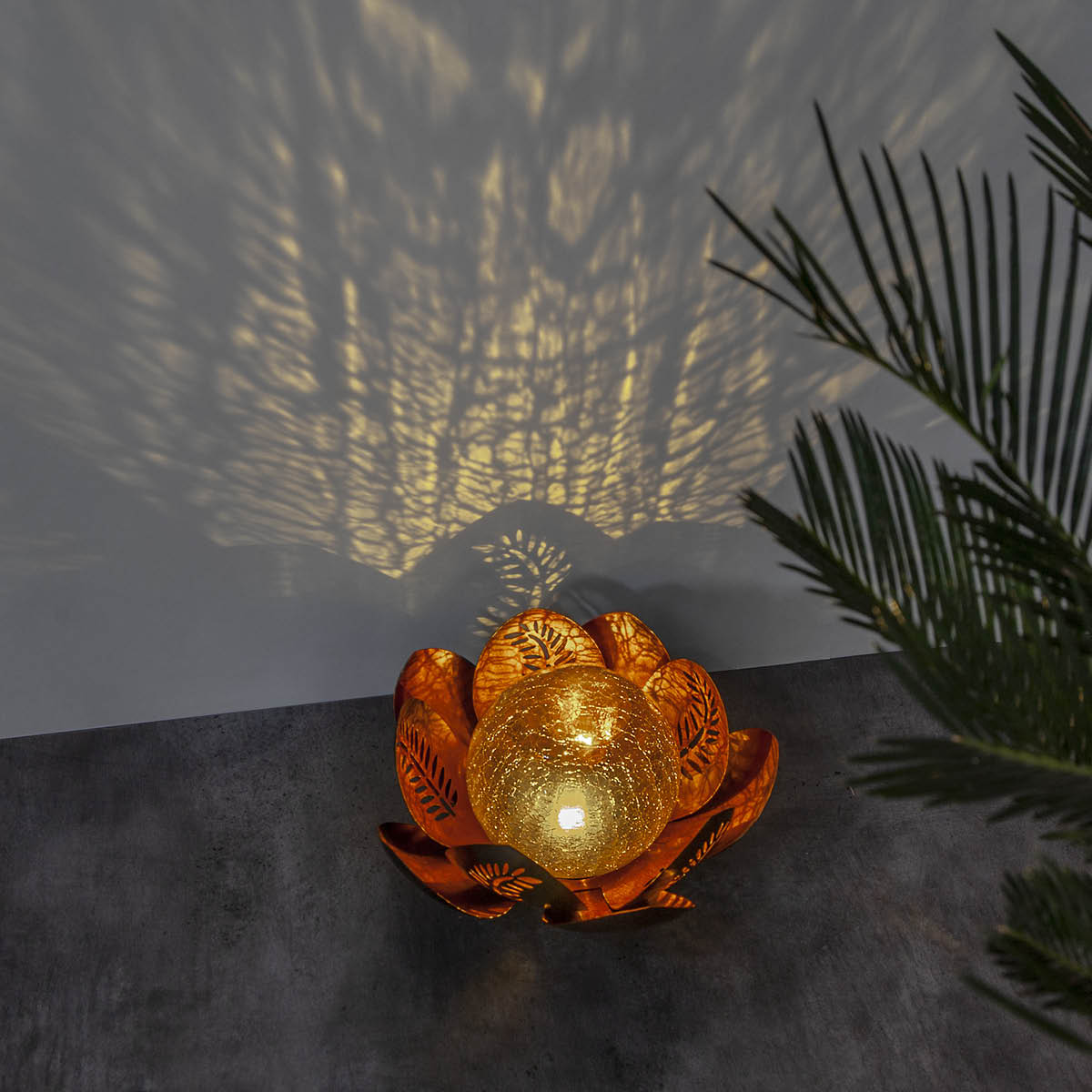 Star Trading Lilly solcellslykta dekoration 482-80 12x24 cm bärnsten