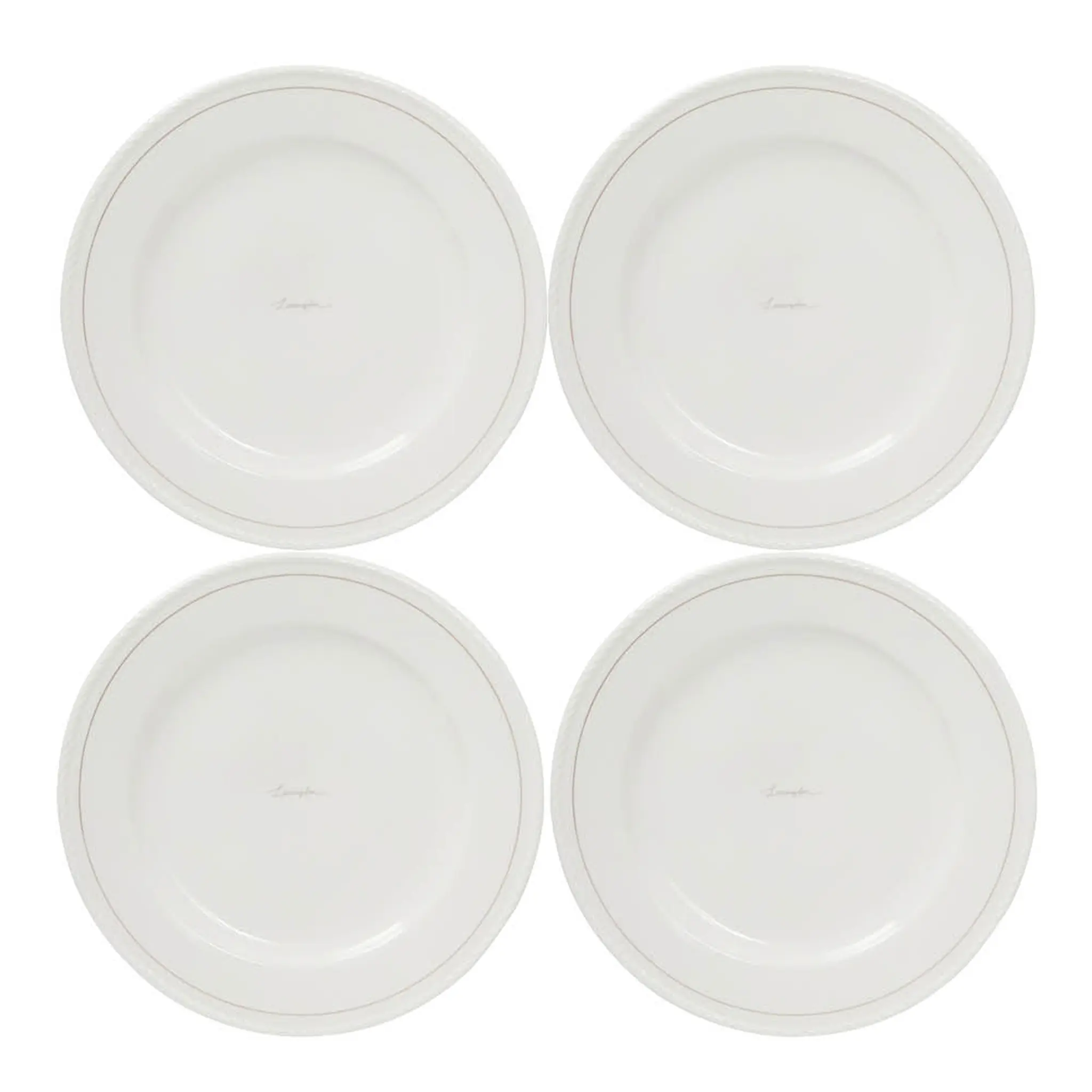 Lexington Icons tallrik 28 cm 4-pack vit/beige