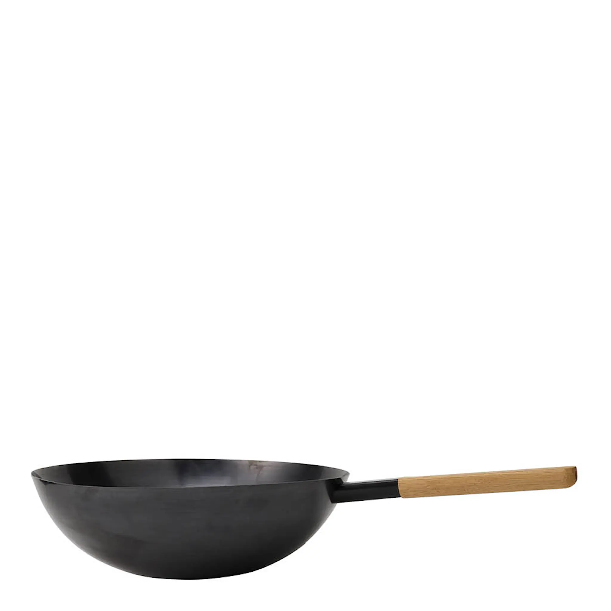 Morsö Vulcano Wokkipannu 36 cm Wok Burner :ille Hiiliteräs/Tammi