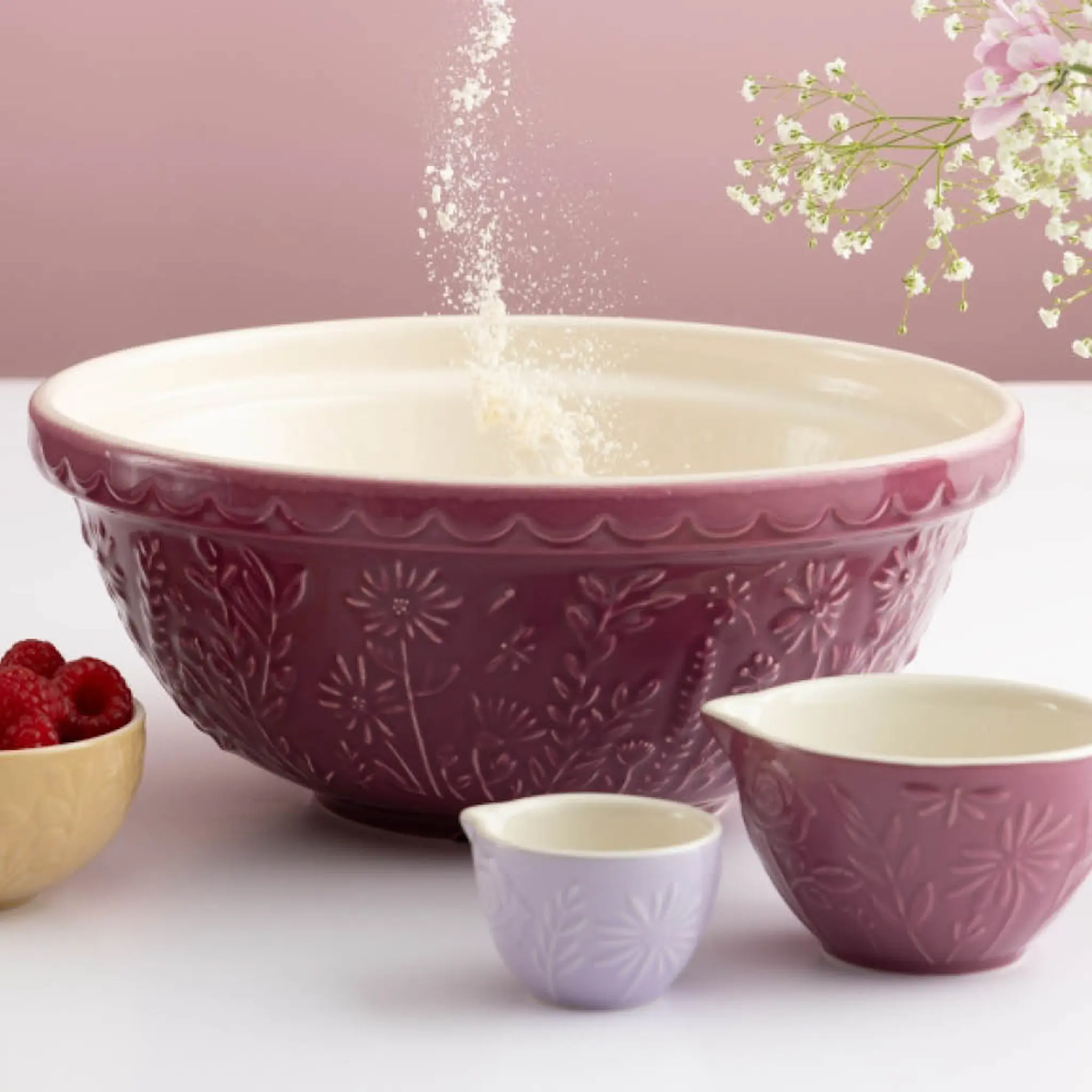 Mason Cash In The Meadow blandningsskål S18 2,7 L Prästkrage lila