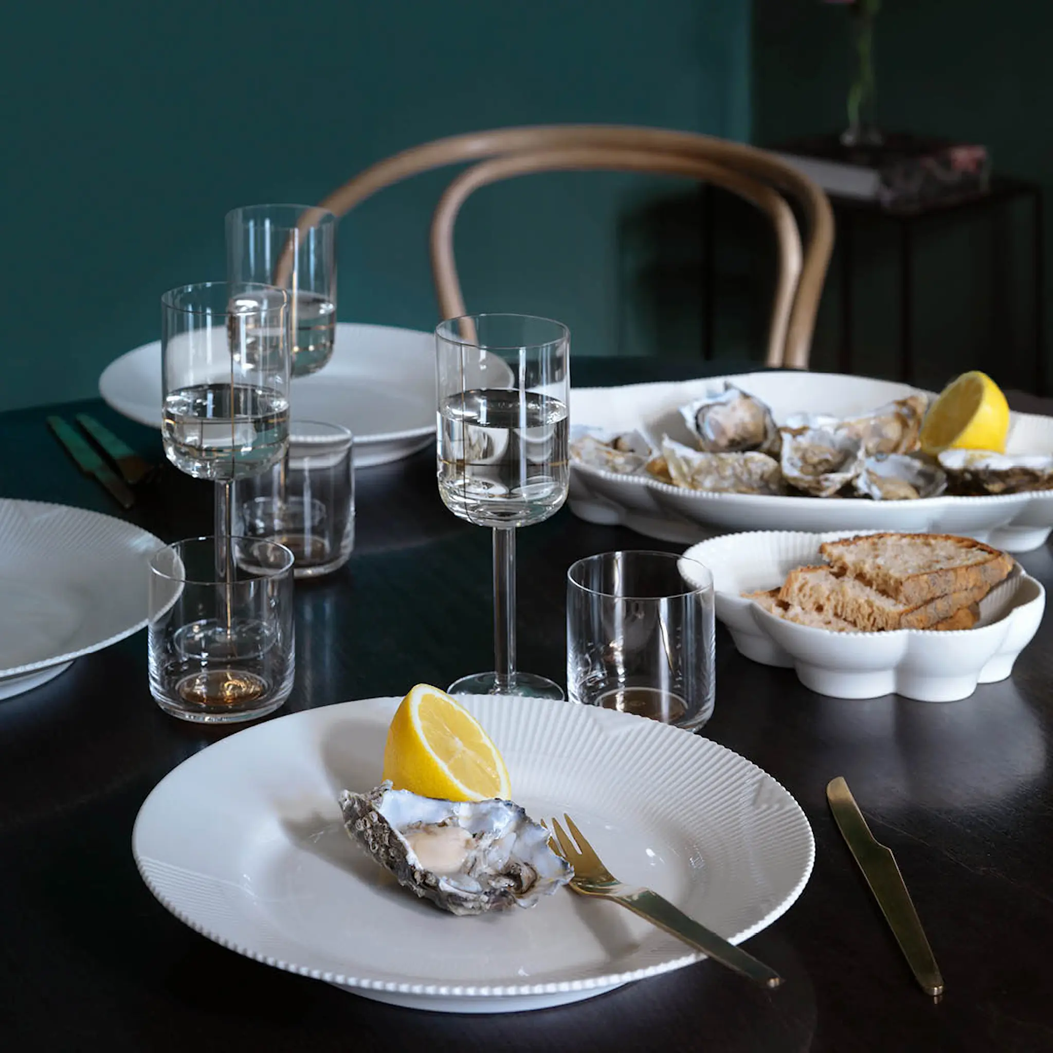 Royal Copenhagen White Elements Tallrik flat 26 cm