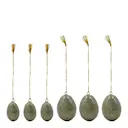 Bloom påskägg i trä 6-pack ljusblå