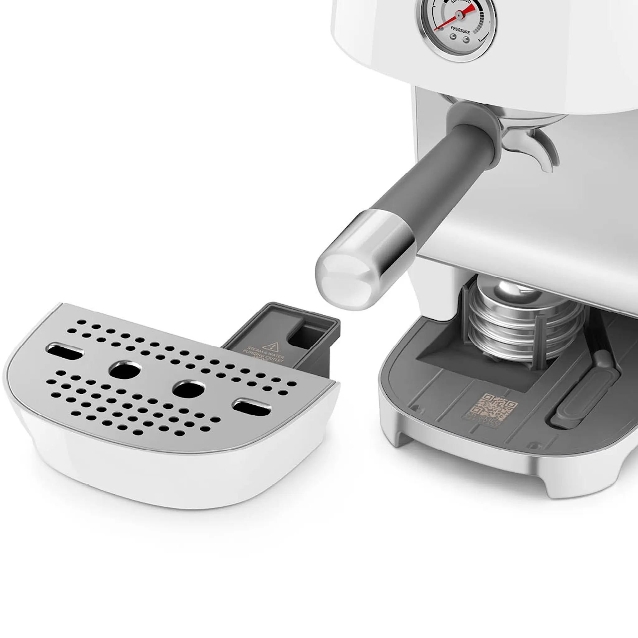 Smeg Manuell espressomaskin med Cold Brew ECF03 hvit