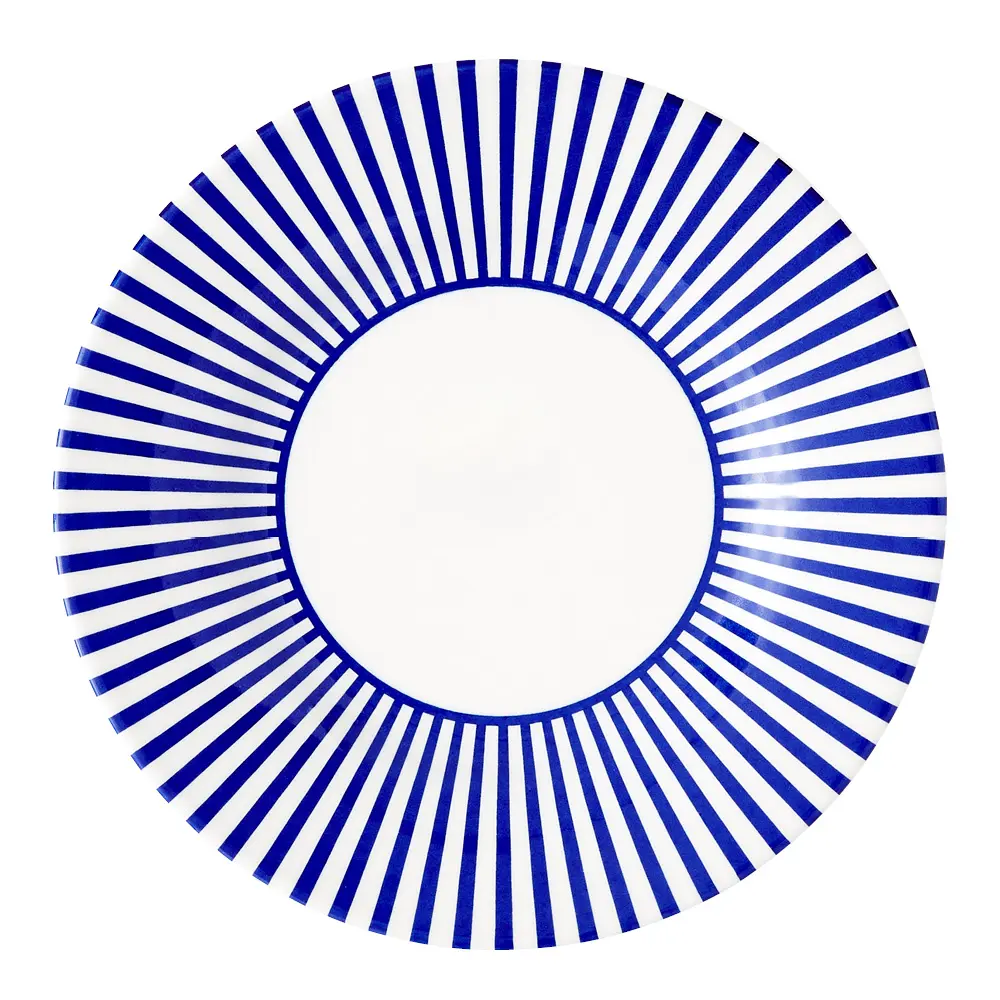 Steccato Lautanen kapearaitainen 18 cm Koboltinsininen