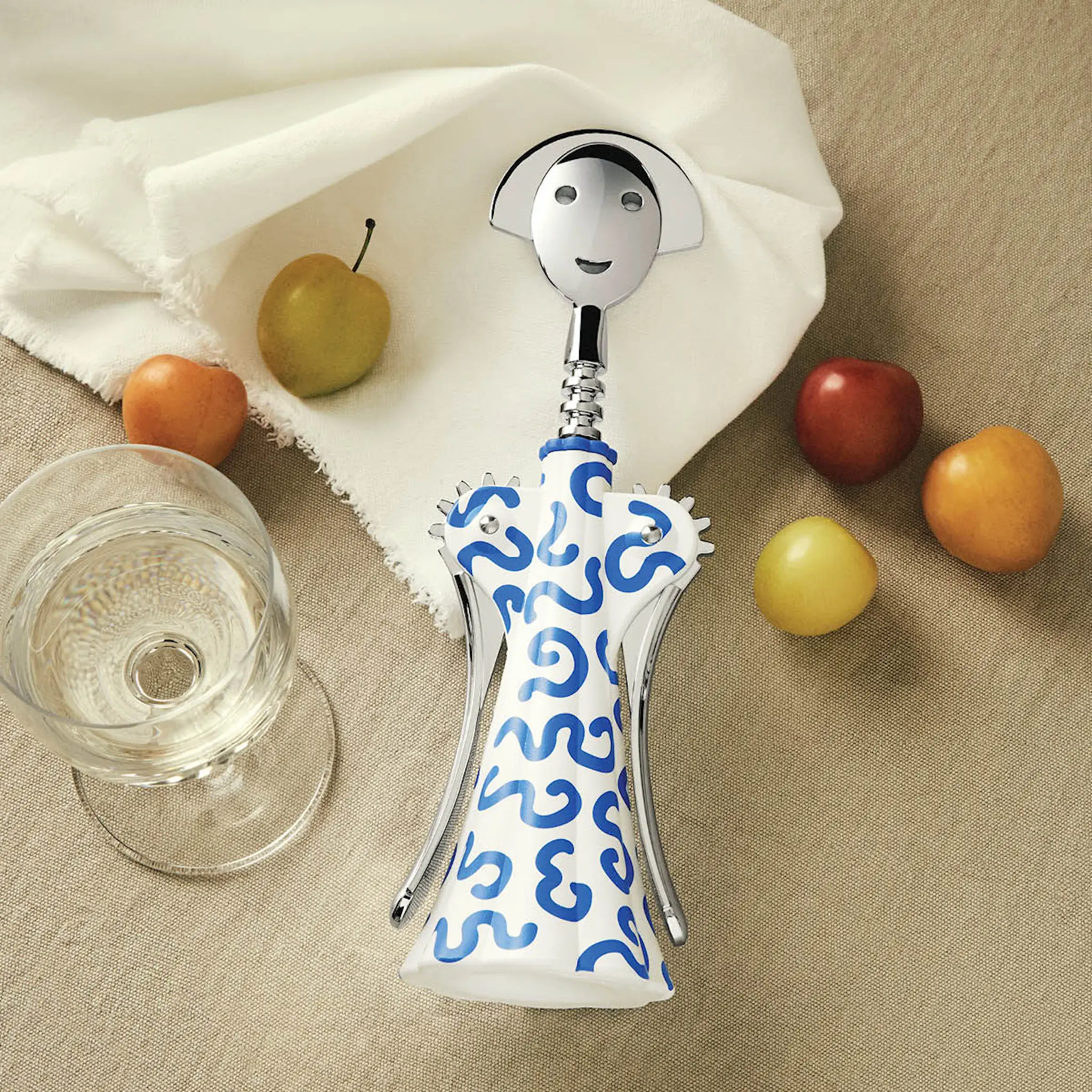 Alessi Anna G Korkkiruuvi 24,5 cm Valkoinen/Sininen