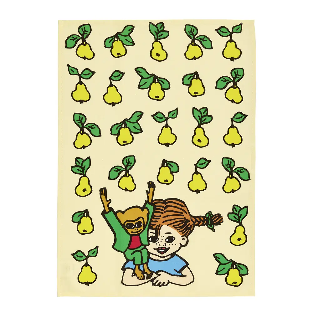 Peppi Pitkätossu Keittiöpyyhe hedelmät 50x70 cm Keltainen