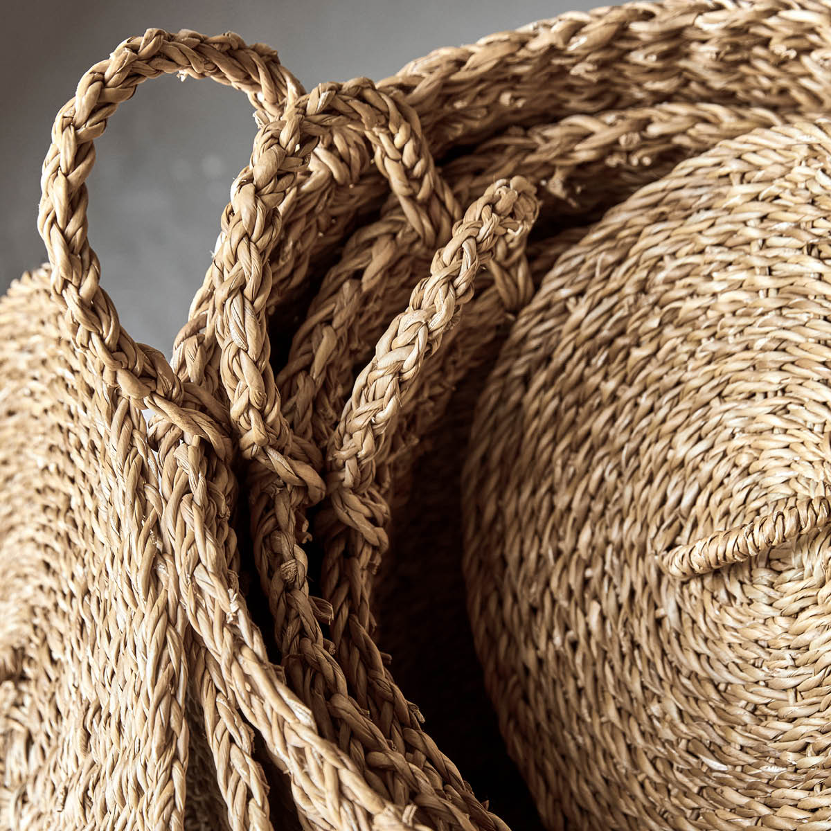 Meraki Förvaringskorg med lock 3 delar sjögräs