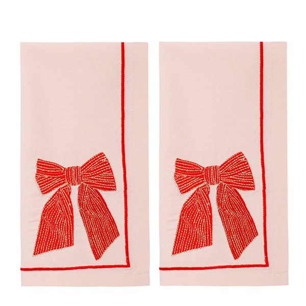 Santa's Favorites servett 45 cm 2-pack Rosett rosa
