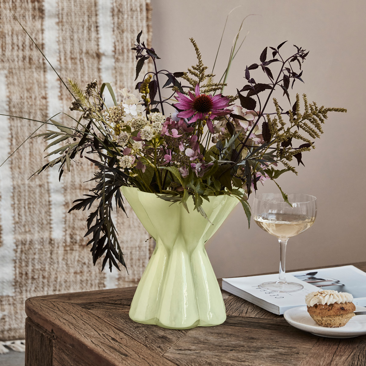 House Doctor Say vase 21,5 cm gul