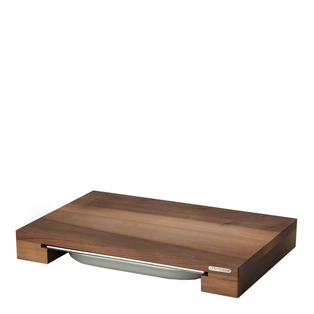 Leikkuulauta laatikolla 48x32,5 cm Pähkinäpuu