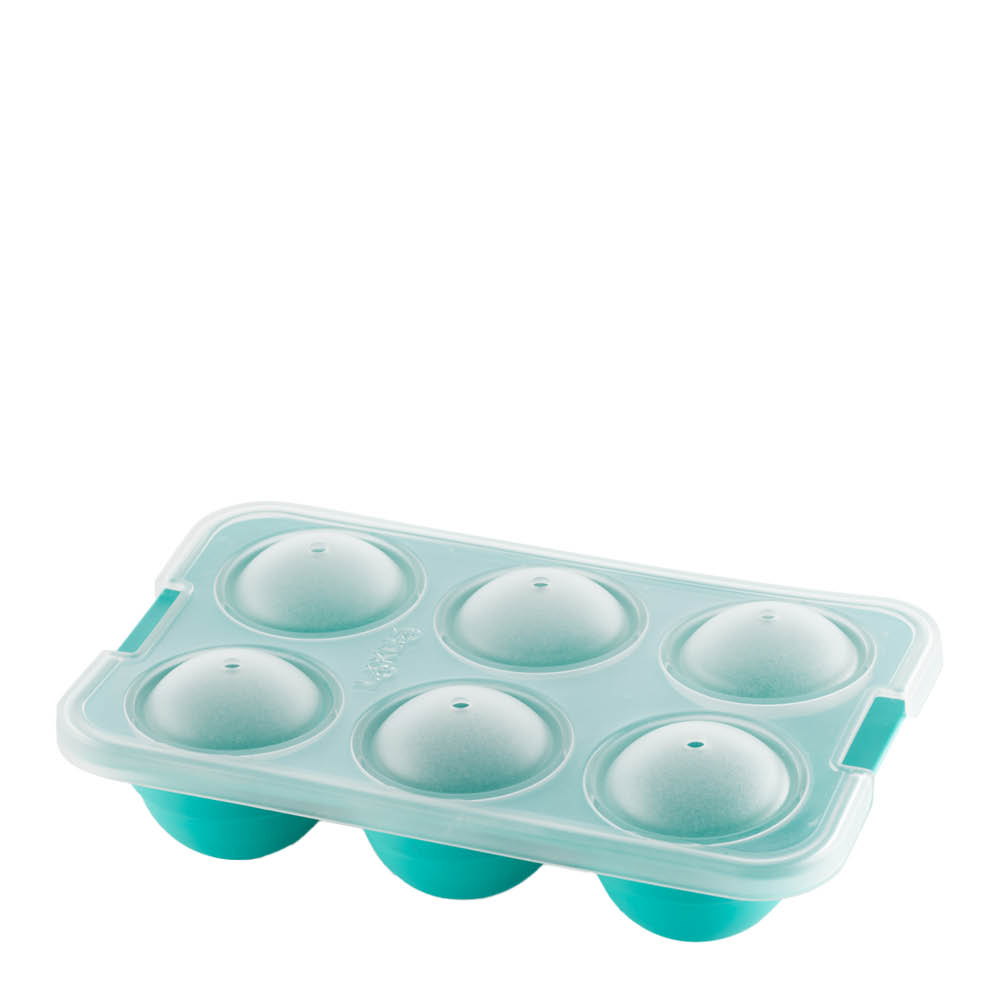 Lékué XL isform med lock för 8 stora isklot turkos