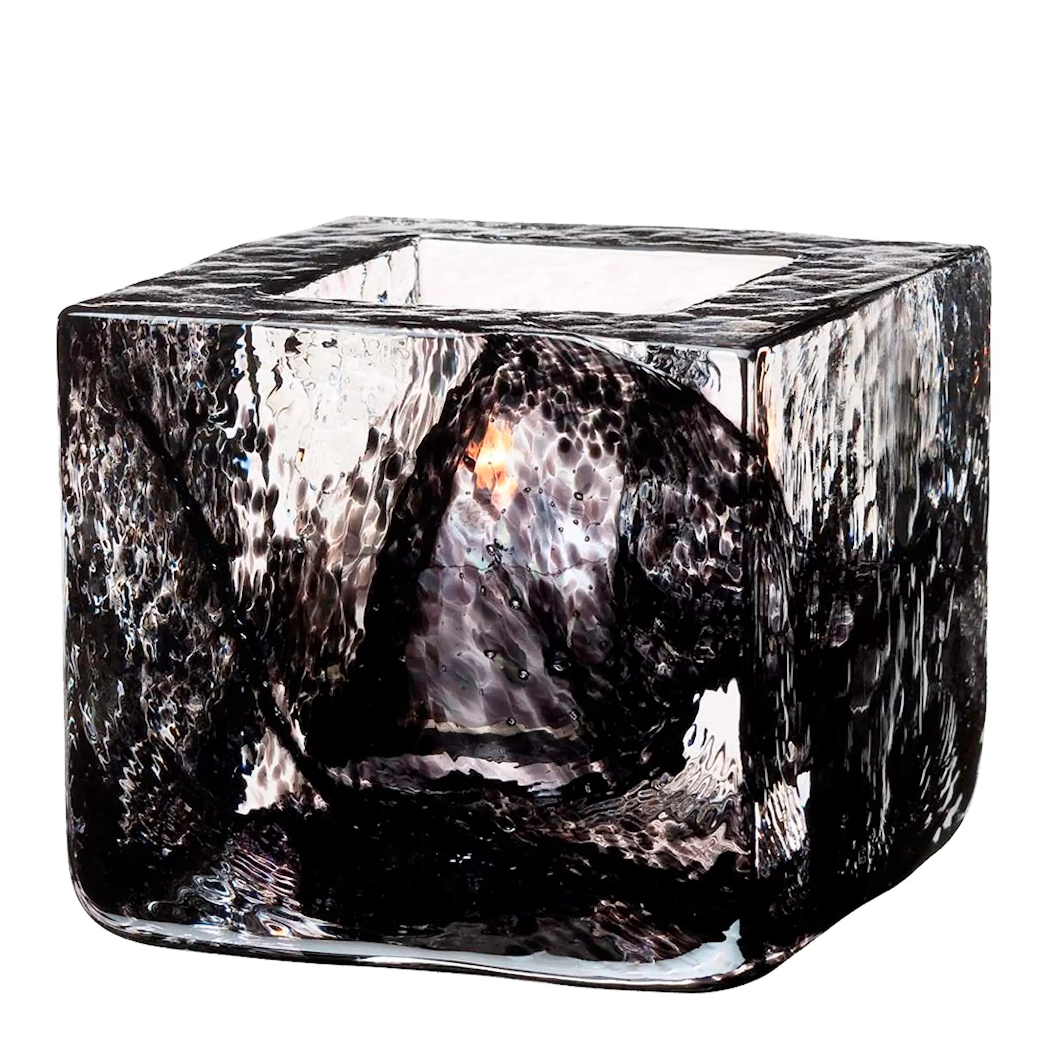 Kosta Boda Brick Ljuslykta 7,5 cm Svart