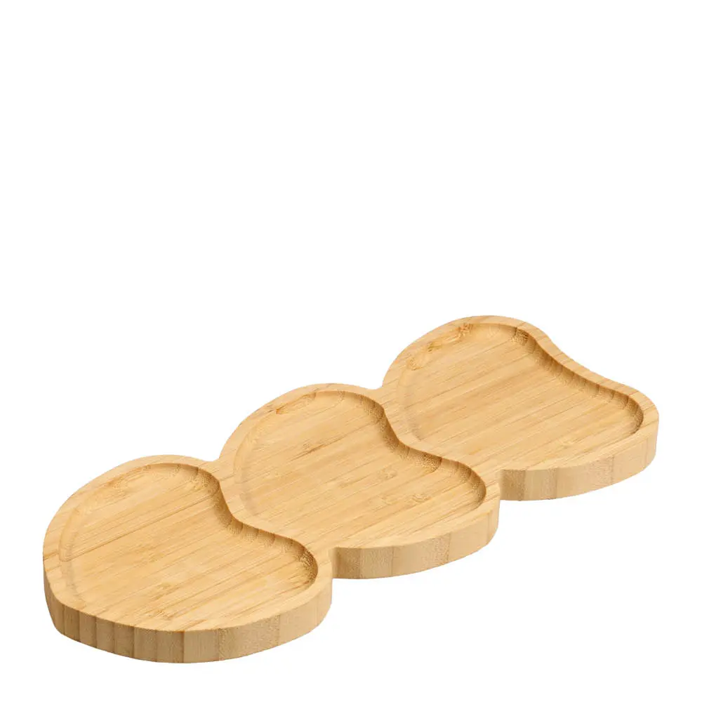 Serveringsskål hjerte 35 cm bambus