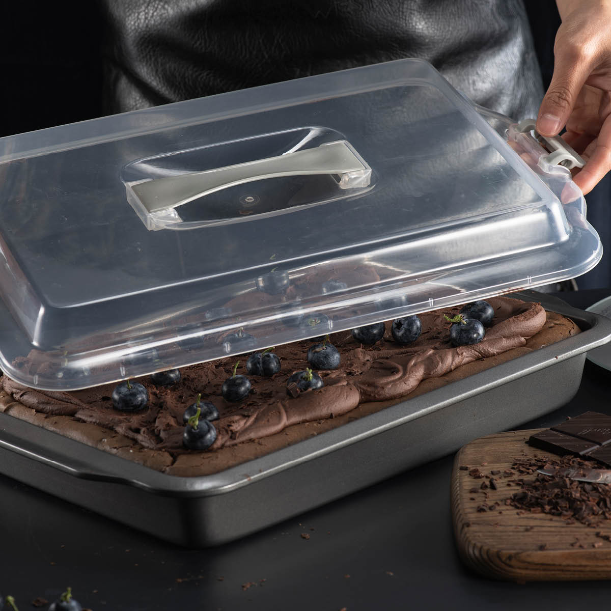 Modern House bAYk kakeform/langpanne med lokk 3,5L grå