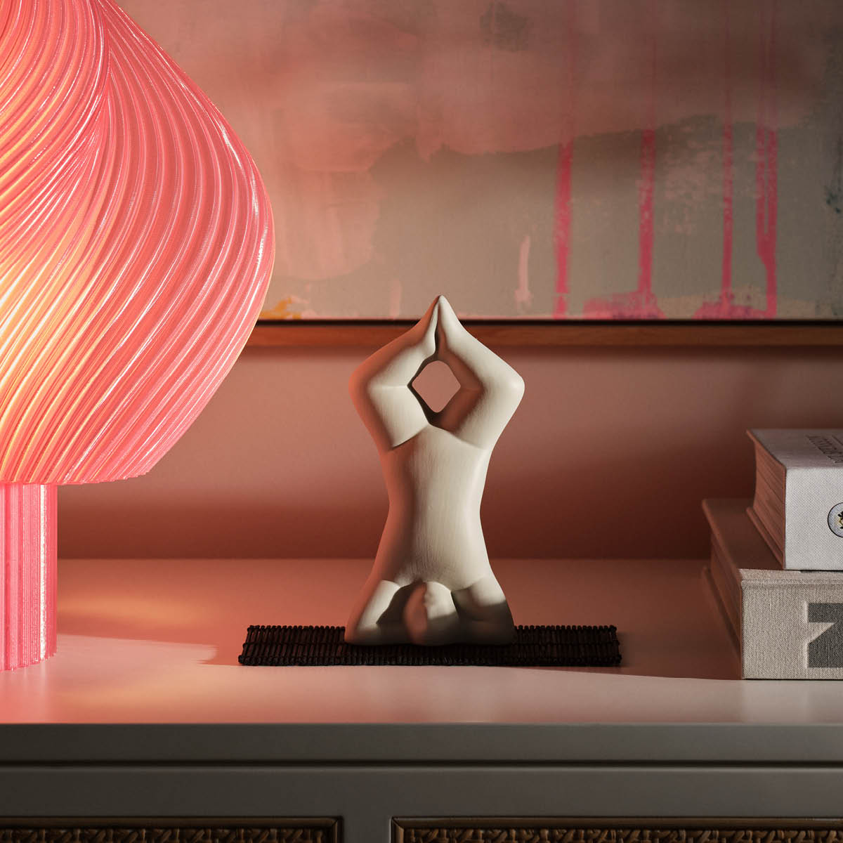 Design House Stockholm Lisa Larson Yoga No.3 figur 16 cm ljusgrå