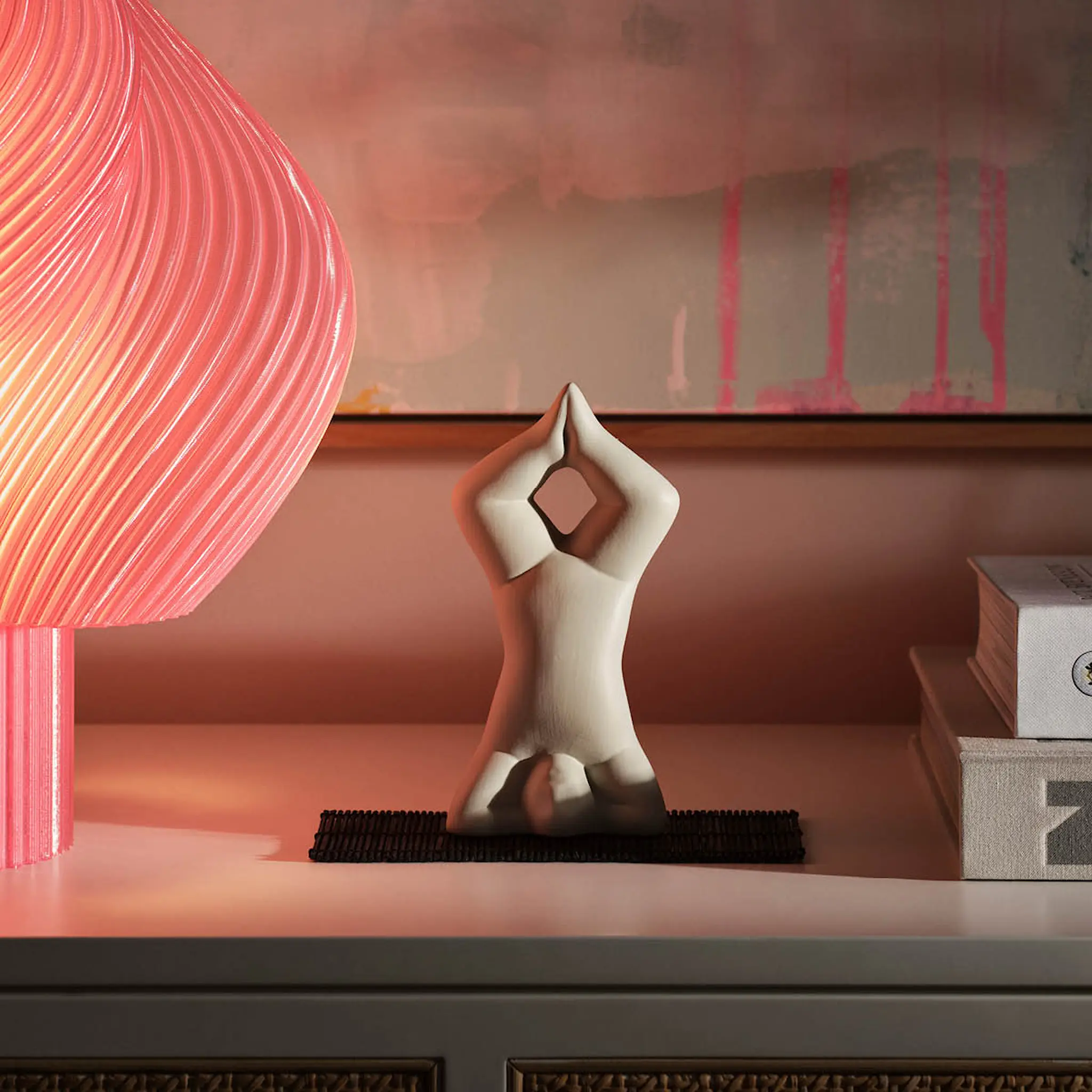 Design House Stockholm Lisa Larson Yoga No.3 figur 16 cm ljusgrå