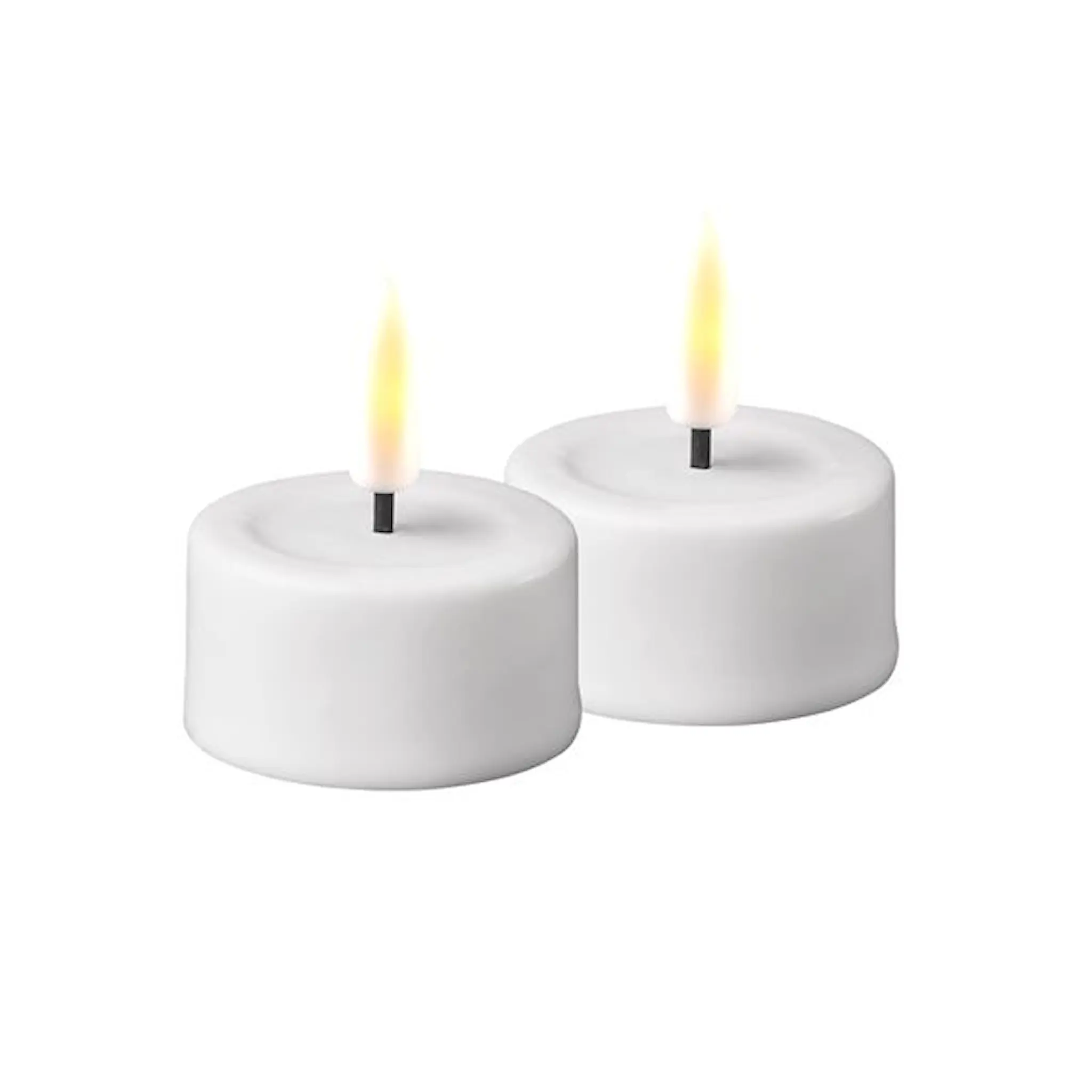 DeluxeHomeart LED Tuikkukynttilä 4,1 cm 2 kpl Valkoinen