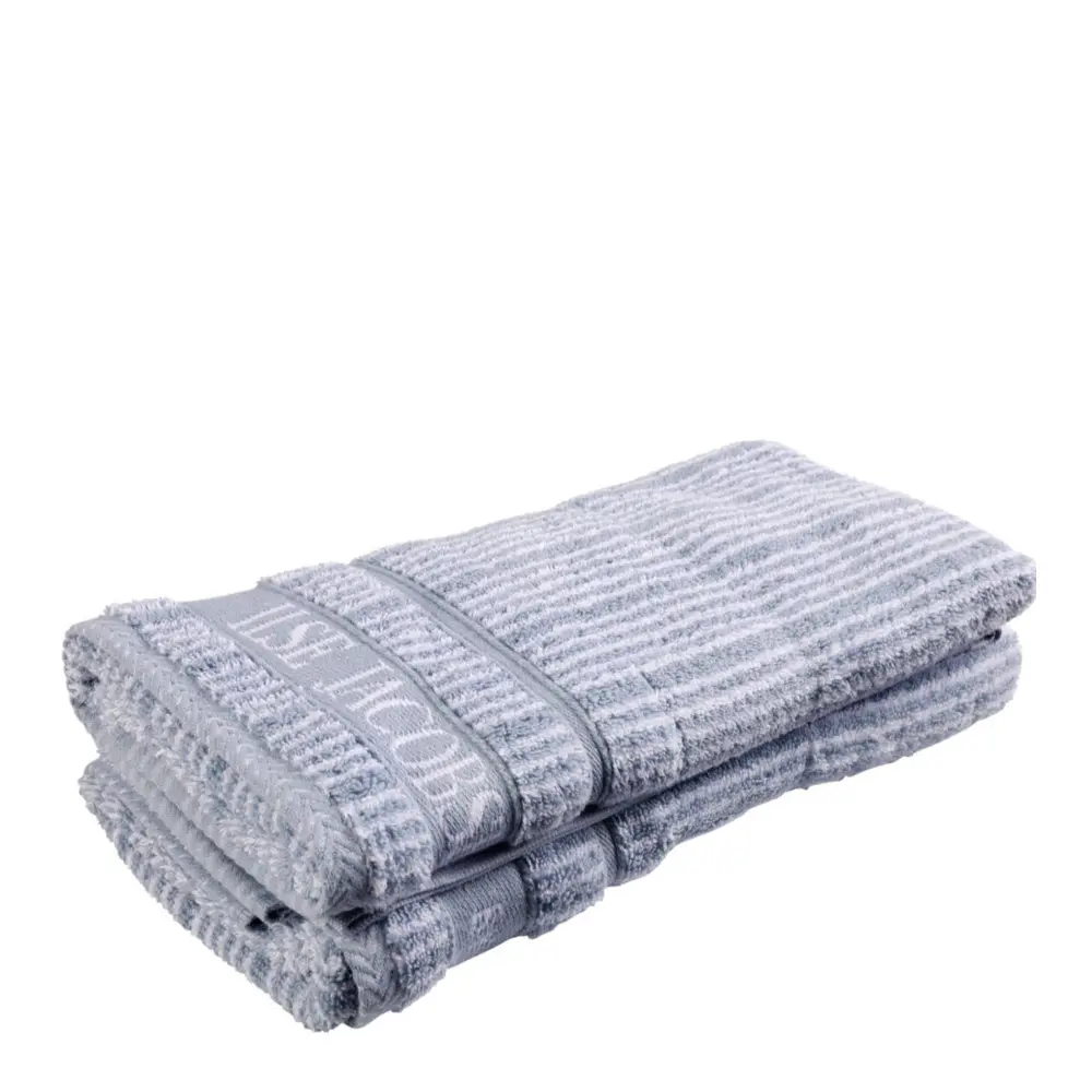 Bath Collection Pyyhe 50x100 cm 2 kpl Powder Blue Stripes